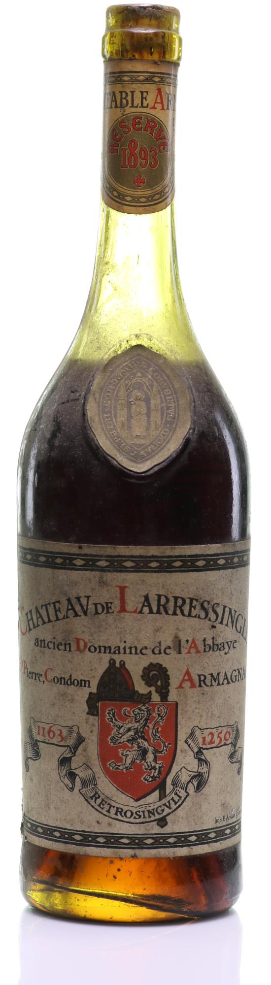 Armagnac 1893 Larressingle   (1x70cl) - Rue Pinard Europe
